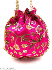 Women Potli Bags,  Designer Potly Hand Embroidered Party Wear festive Potli Bags for wedding