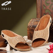 TRASE Women's Fashion Slippers | Doctor Ortho Soft & Comfortable Slip-Ons for Women & Girls | Lightweight & Stylish, Diabetic & Orthopedic Footwear, Ideal for Knee & Foot Pain (44061, Beige)