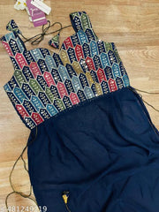 blue georgutte kurti