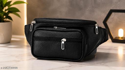 Premium quality leather-look material 3 spacious zippered compartments for better organization