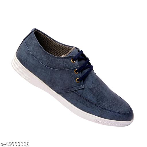 LE GREEM Men's Blue Comfortable & Smart Synthetic Lace Up Running  Walking  Casual Shoes Sneakers