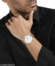 Day and Date Functioning Leather Strap Quartz Analog Watch for Boys/Men  - Best Gift Item for Boys/Men