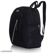 Latest & Trendy Backpack For Girl Women Casual Stylish Backpack | Black Solid Ladies Bag for College, Office | Backpack for Travel