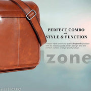 Faux Leather Small Sling Bag (Tan)