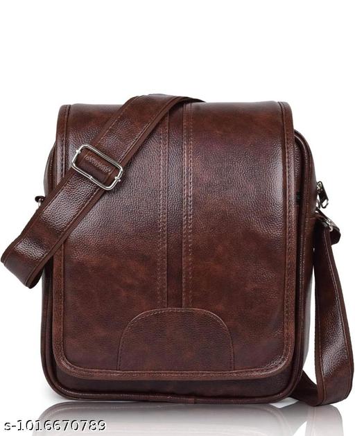 Stylish Unisex PU Leather Small Shoulder Bag | Chest Slinger bag | Crossbody Bag| Side Bag Men | Mini Leather Slings | Corporate Gift Item | Passport Sling Bag for Men