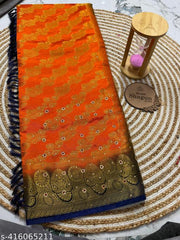 BALATON SAREE LAHARIYA STONE & SPECIAL JHALAR - WEDDING & PARTY WEAR