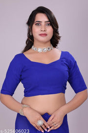 plain Georgette saree for womens