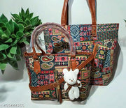 Combo set of Ethnic Patchwork Handbag Combo Set for Women – Stylish & Trendy Multi-Purpose Tote & Sling Bag