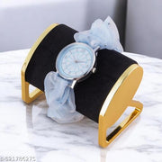 Analog Scrunchie Korean Fashion Style  Watch For women and Girls