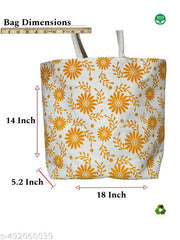 Sunshine Bloom Canvas Tote l Shopping Bags l Grocery Bag