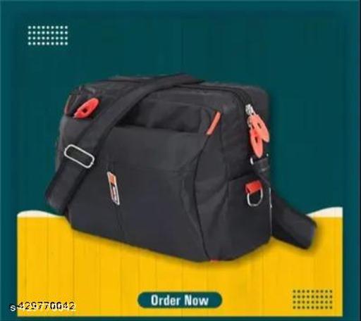 Crossbody Polyster Messenger Sling Bags For Men's & Women's || Office College & Travel Using One Side Sling Bags (Black)