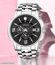 Stainless Steel Formal Casual Analog Date Function Watch For Boys and Mens]
