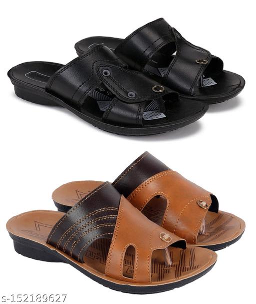 Combo Pack of 2 Slippers for Men  Flip Flops