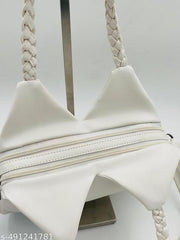 Knitted Hand Held Handbag with adjustable Sling