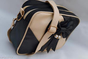 New stylish Sling bags cream handal black T