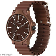 1534-brown strap analog watch for men and boys