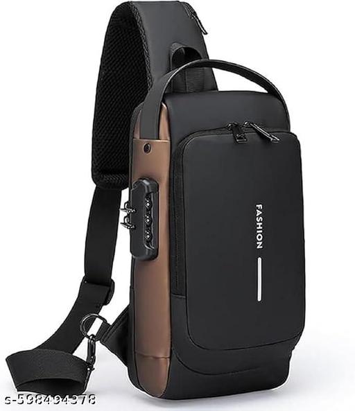 Sling Bag for Men Women, Anti-Theft Crossbody Chest Bag with USB Charging Port, Waterproof Shoulder Backpack, Hard Shell Travel Messenger Bag for Hiking, Camping, Daily Use