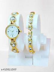 LATEST DIL STONE WATCH FOR WOMEN AND GIRLS WITH FREE BRACELET