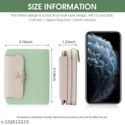 Women's PU Leather Bifold Wallet - Zipper Coin & Card Holder, Cash Clutch Purse - Fashionable Gift for Girls