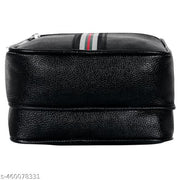 Leather Messenger Slings Bag, Cross Body Travel/Office One Side Shoulder Bag for Men