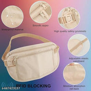 Travel Money Belt Waterproof Passport Holder Waist Bag Hidden Travel Wallet Secure Bum Bag for Running Walking Slim Secret Security