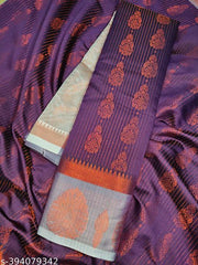 Softy silk saree copper zari