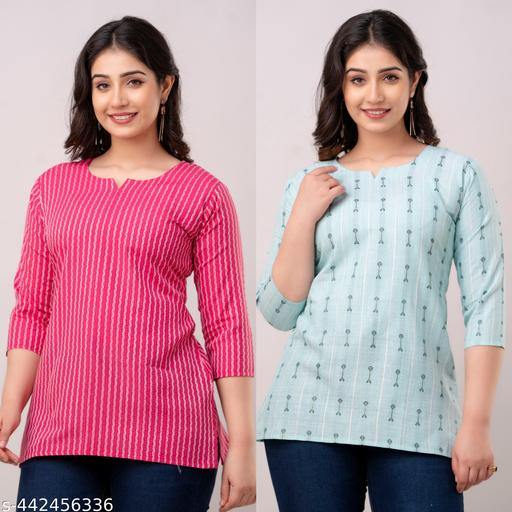 Combo Of 2 Short Kurti For Women