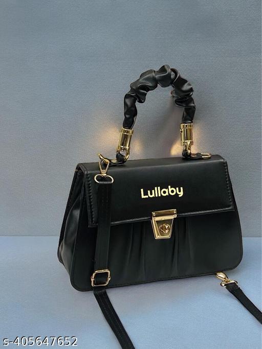 Graceful Stylish Slingbags Luxury High Quality PU Leather Women Shoulder Bag (Black)