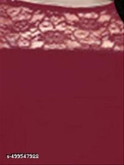 Casual American Crepe And Net Round-Neck 3/4 Length Sleeve Maroon Kurti (45"Inches)