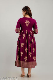 Women Rayon Floral Printed Amaira Anarkali Kurtis
