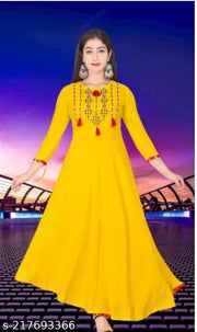 Women Embellished Viscose Rayon Anarkali Kurta