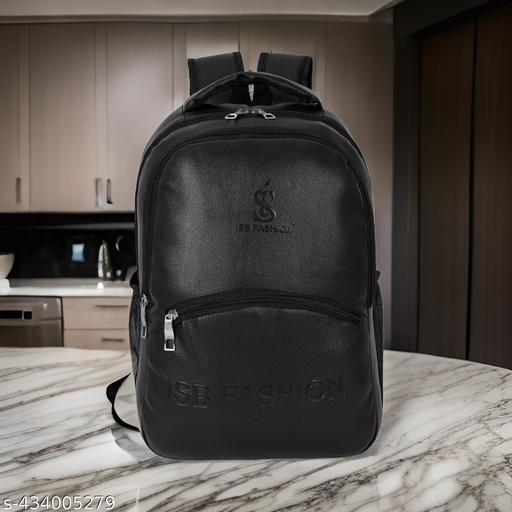 Unisex 25 Liters Laptop Backpack Bag Stylish Pu Leather School/College/Office & Travels