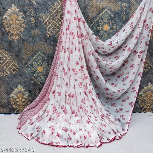 Balaji's  Georgette Printed Saree Aarco