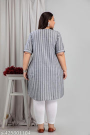 Anksdeep Creations cotton kurti for women plus size kurti daily wear kurti big size kurti grey kurti