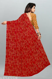 SHAGUN FAB Daily Wear Bollywood Style Floral Printed Saree For Women with Unstitch Blouse Piece