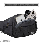 Waist Bag for Women and Men/Fanny Pack with 4-Zipper Pockets Waist Pouch for Hiking, Travel, Camping, Running, Sports