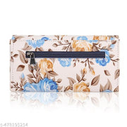 3 ZIPPER card holder with zipper and premium PU leather clutch hand purse for women