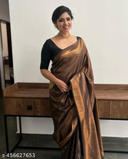 Latest Traditional Banarasi Silk Saree WITH Blouse piece