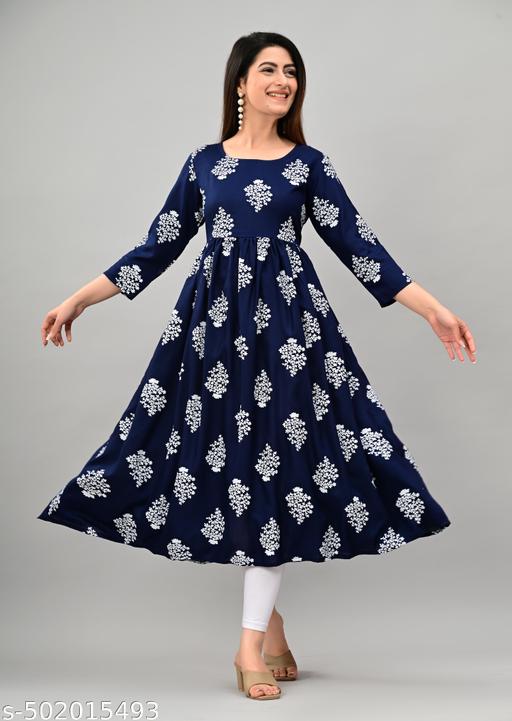 new trending Anarkali kurtis |new party wear anarkali kurtis | new printed anarkali kurtis