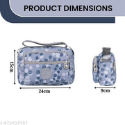 Crossbody Purse for Women, Nylon Waterproof Shoulder Purse, Messenger and travelling Bag Lightweight, Long Strap