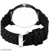 AV Poster Black Pu Men Watch