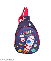 SPOCCO | SPACE Kids Chest Bag Cartoon Print Bag for Kids One Side Shoulder Bag, Cross Body Bag for Kids, Travel Chest Bag, Sling Bag, Crossbody Chest Sling Bag, Gift for Boys Girls, crossbody bag perfect for travel, picnics, or playdates.