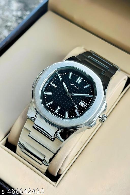 men watch , boy watch , watch boy ,watch boys , watch for men , Day Date Functioning Stainless Steel Chain Watch for Men