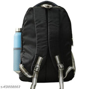 KUN Unisex Black Backpack – School, College & Office Bag Black backpack for school casual backpack  school bag  everyday use essentials lightweight backpack  daily commute backpack