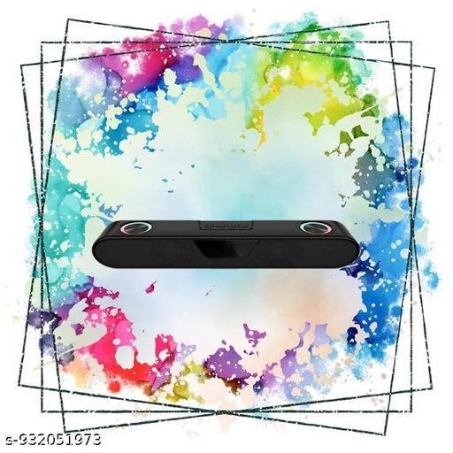 Portable Bluetooth Speaker, 16 Watts, Upto 8h Backup, Dual Drivers + Dual Passive Radiators, Call Function, Bluetooth v5.3 | USB | mSD| AUX, TWS, RGB LED