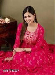 gold  @1 Rani kurti pink