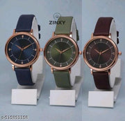 Best Quality Festive Season Flower Designer Round Dial Attractive Leather Belt women watches combo pack of 3 combo wathces for women stylish girl watches combo pack of 3 analog watches wrist watches combo watches