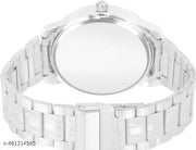 Metal Strap Watch With Mahadev Bracelet Combo For Men And Boys (Pack of 2)