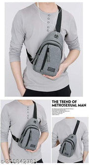 MOMISY Sling Chest Bag For Men Waterproof Sling Backpack Bag Cross body Bag for Travel | Hiking | Jogging | Gym | Picnic & Daily Use