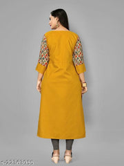 Plus Size Straight Cotton Kurti